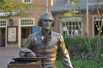 Thomas Jefferson Statue in Colonial Williamsburg